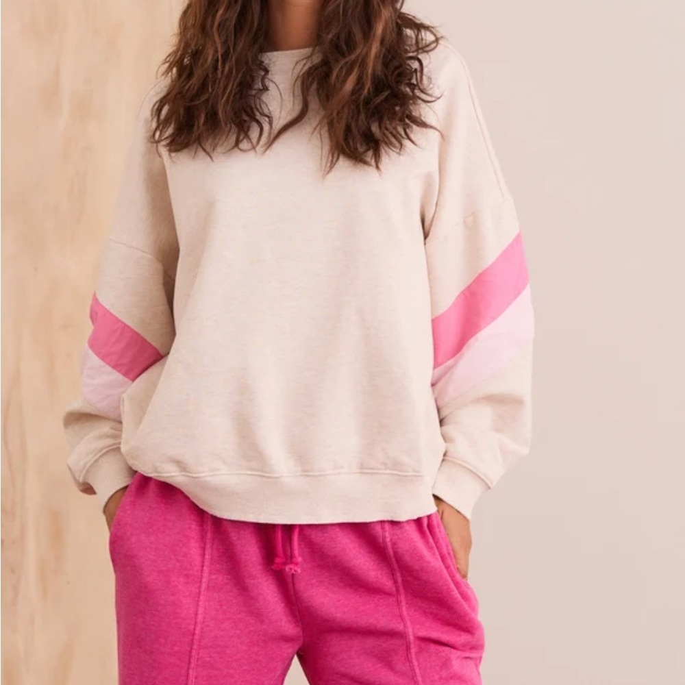 Altar’d State Cream and Pink Sweatshirt M